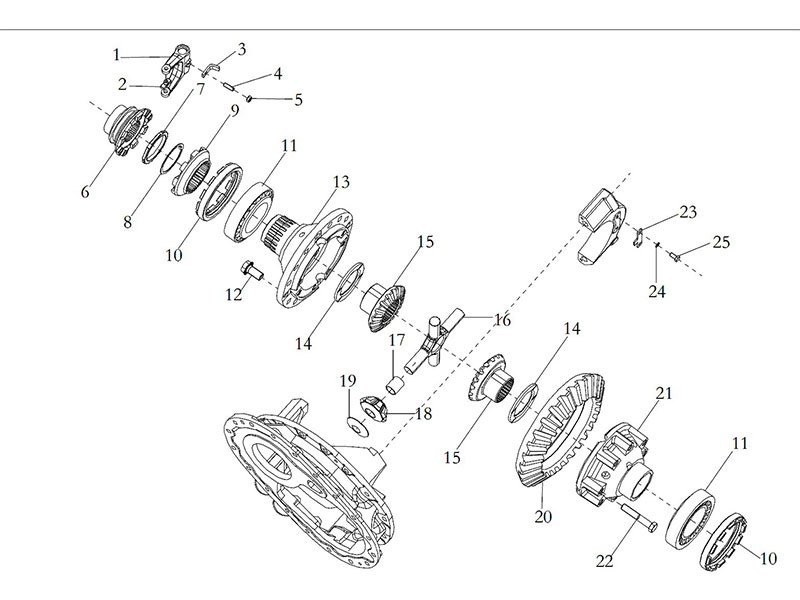 Shacman F2000&F3000 STR Middle Axle Drive Device III
