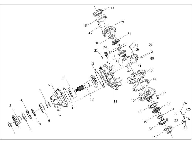 Shacman F2000&F3000 STR Rear Axle Drive Device