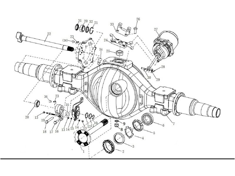 Shacman F2000&F3000 Single Stage Bridge Middle Bridge Shell