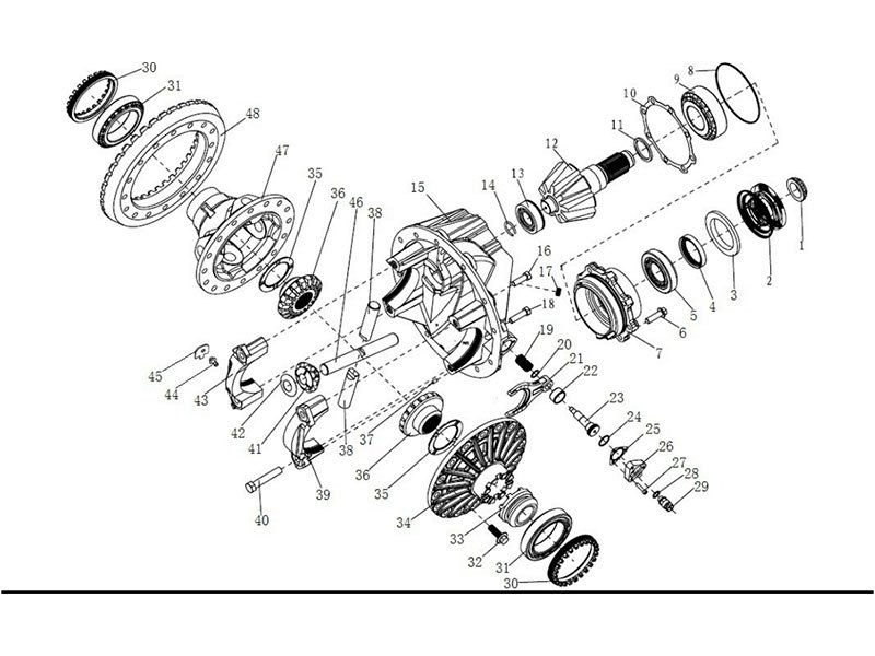 Shacman F2000&F3000 Single Stage Reduction Drive Axle Rear Axle Middle Section