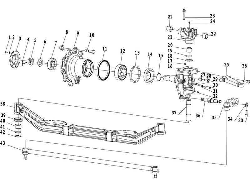 Shacman F2000&F3000 Steyr 6.5 Ton Steering Axle