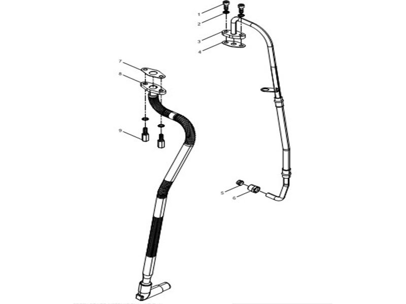 Shacman F2000&F3000 Turbocharger Oil Pipe Group