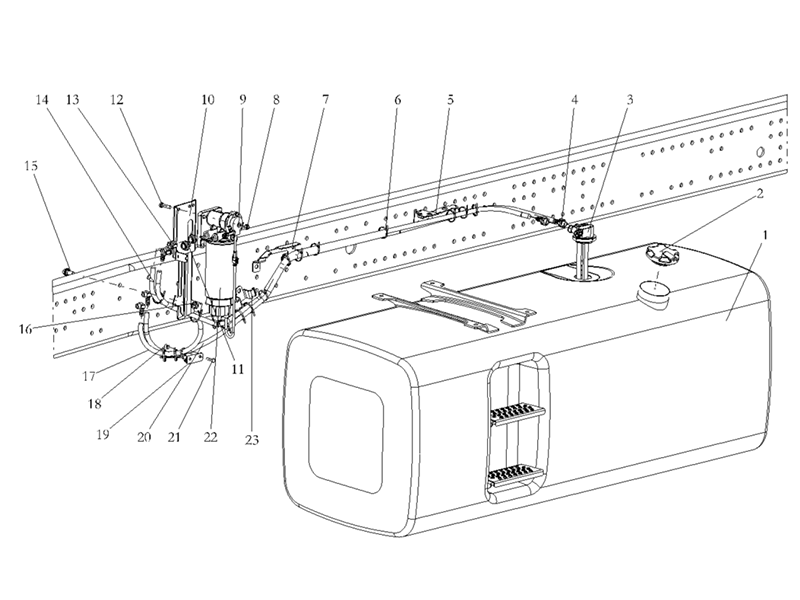 Shacman X6000 Aluminum Alloy Fuel Tank Assembly
