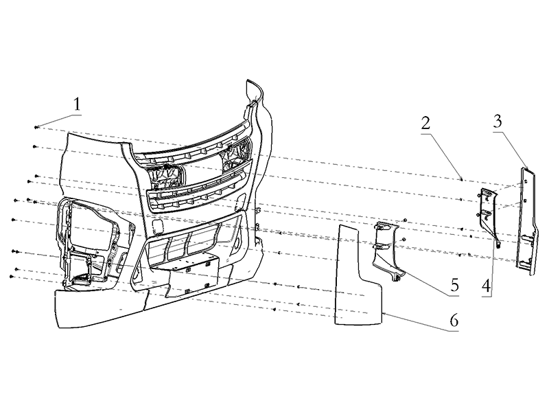 Shacman X6000 Bumper System