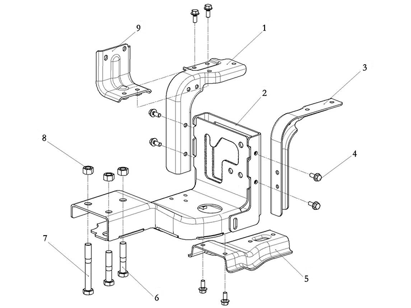 Shacman X6000 Step Step Bracket_RH