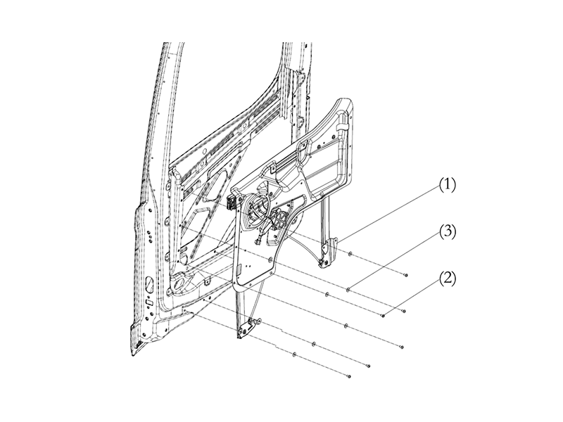 Shacman X6000 Door Window Lifter_Rh